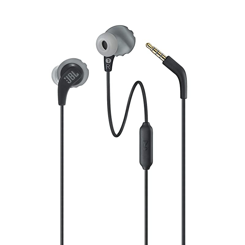 Endurance Run, In-Ear Sport Headphone with One-Button Mic/Remote - Black