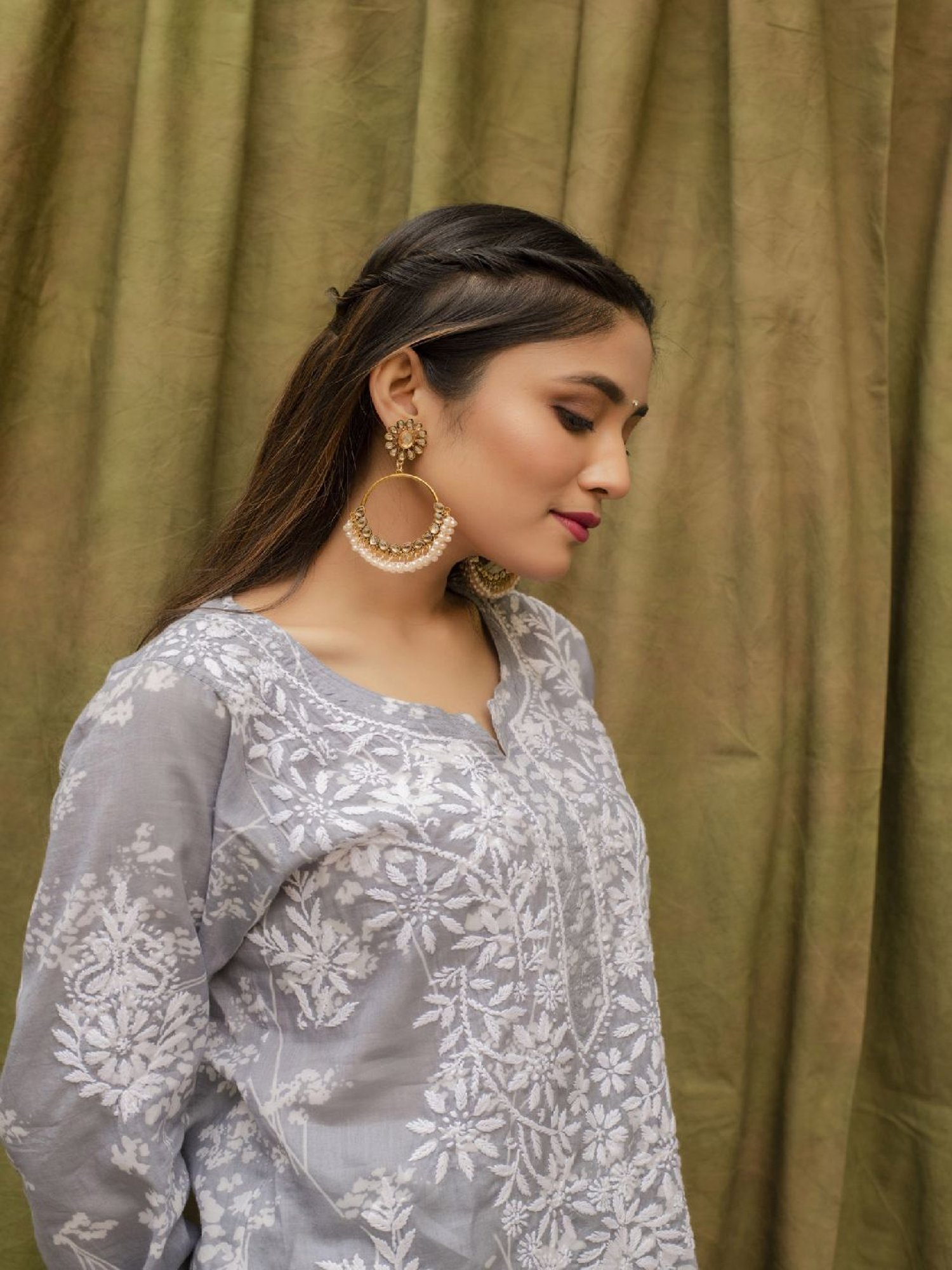 Jewelz Trendy Dangler Earrings Embellished With Small Pearls for Girls & Women