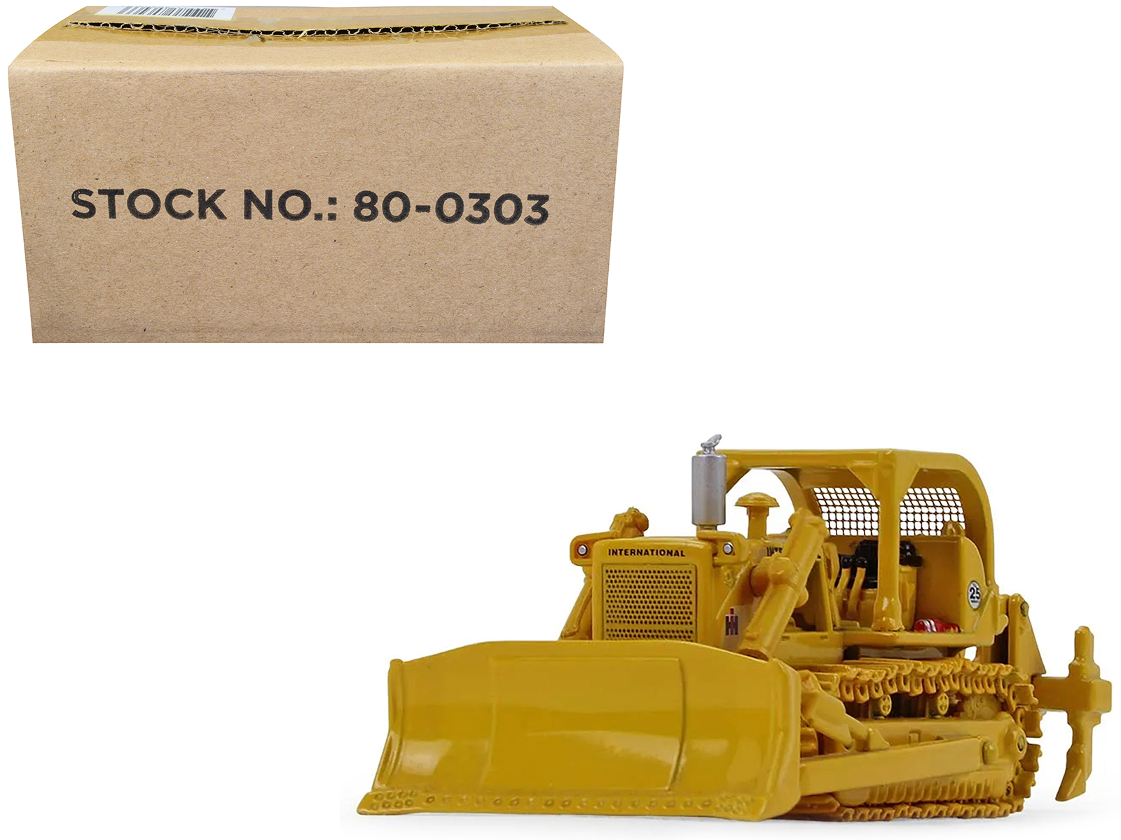 International Harvester TD-25 Crawler & ROPS Tractor with Ripper Yellow 1/87 Diecast Model by First Gear