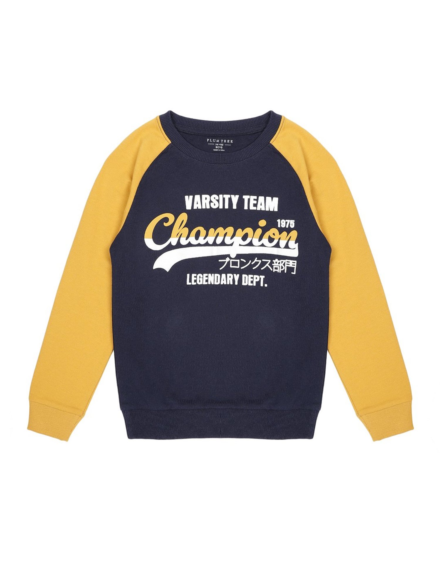 Mothercare Kids Navy Embellished Full Sleeves Sweatshirt