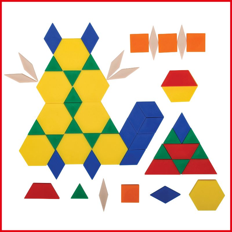 Edx Education Plastic Pattern Blocks - Set of 250 - Ages 4+