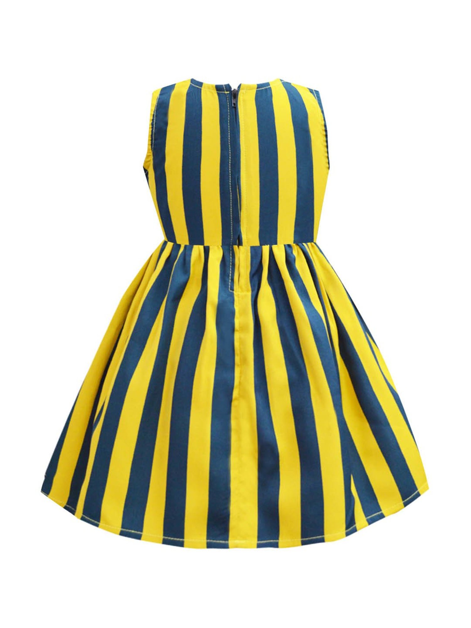 A.T.U.N. Mustard & Navy Striped Dress