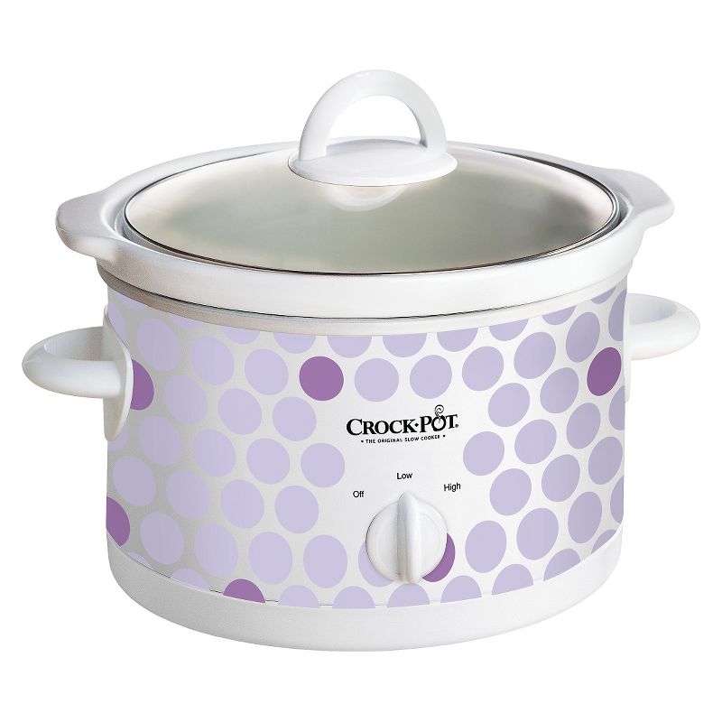 Crock-Pot 2.5-Quart Manual Slow Cooker, Polka Dot Pattern, SCR250-POLKA