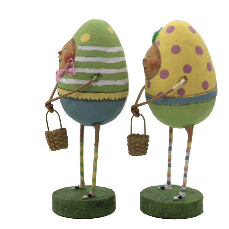 Lori Mitchell 5.75" Eggland's Best Duo Easter Crazy Socks Baskets  -  Decorative Figurines