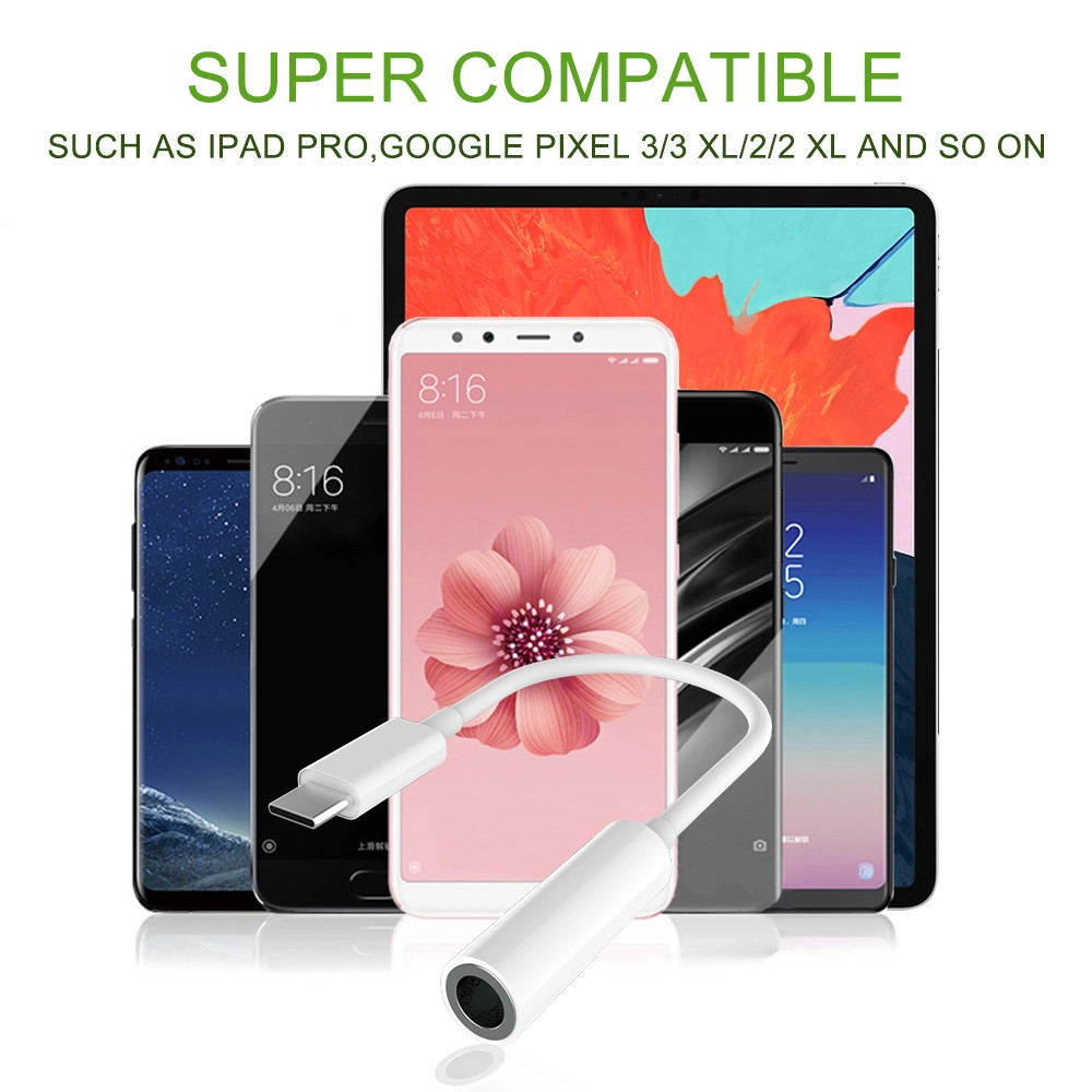 USB Type C to 3.5mm Headphone Adapter USB C Aux Connection Compatible with Samsung Galaxy S20 Ultra +, Note 10, Pixel 4/3/2/XL, iPad Pro, Sony, HTC, and More,
