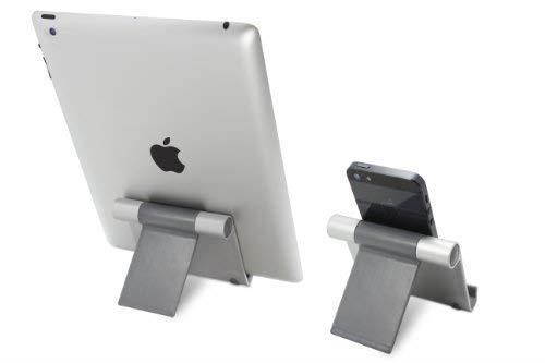 iPad Stand TechMatte Multi-Angle Aluminum Holder for Tablets, E-Readers and Smartphones - Mini Stand