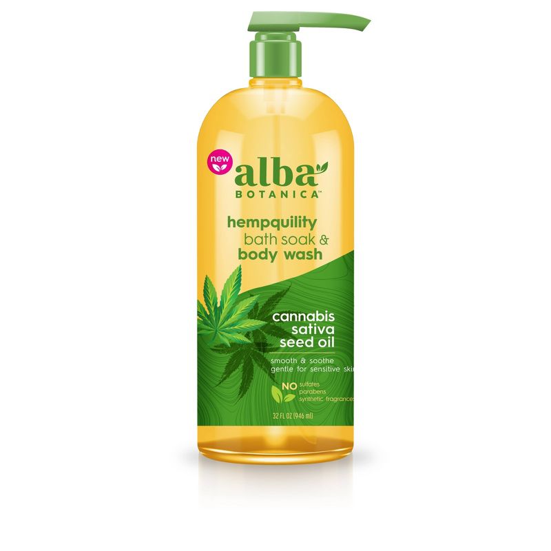 Alba Botanica Hempquility Bath Soak & Body Wash - 32 fl oz