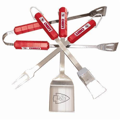 Siskiyou Sports 78125 4 Piece Bbq Set - Kansas City Chiefs