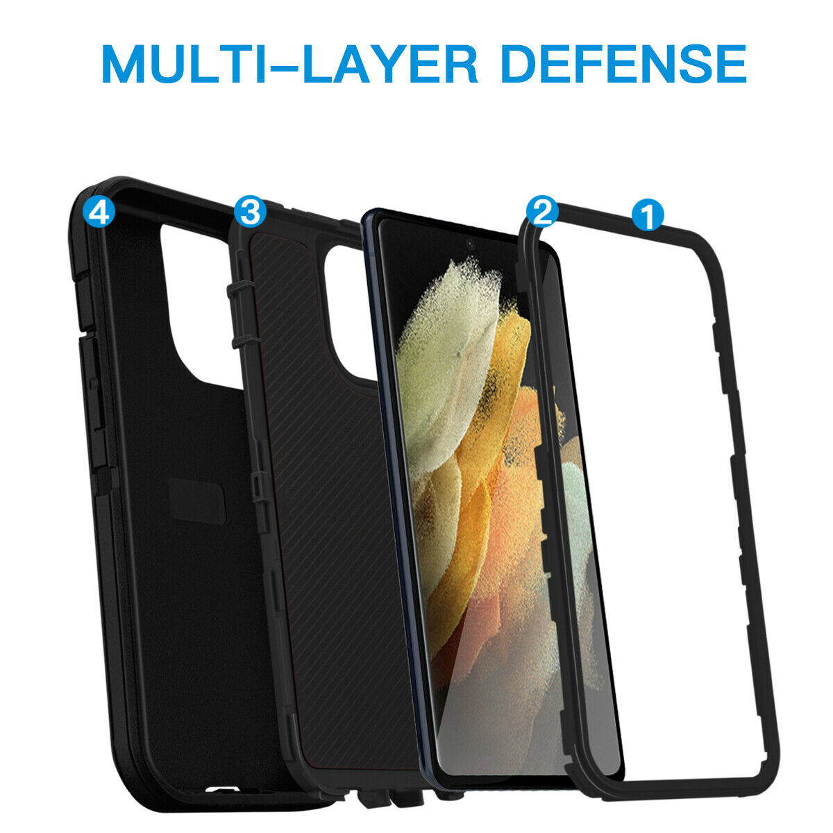 Samsung Galaxy S21+ Plus Heavy Duty Hybrid Armor Drop Protection Case