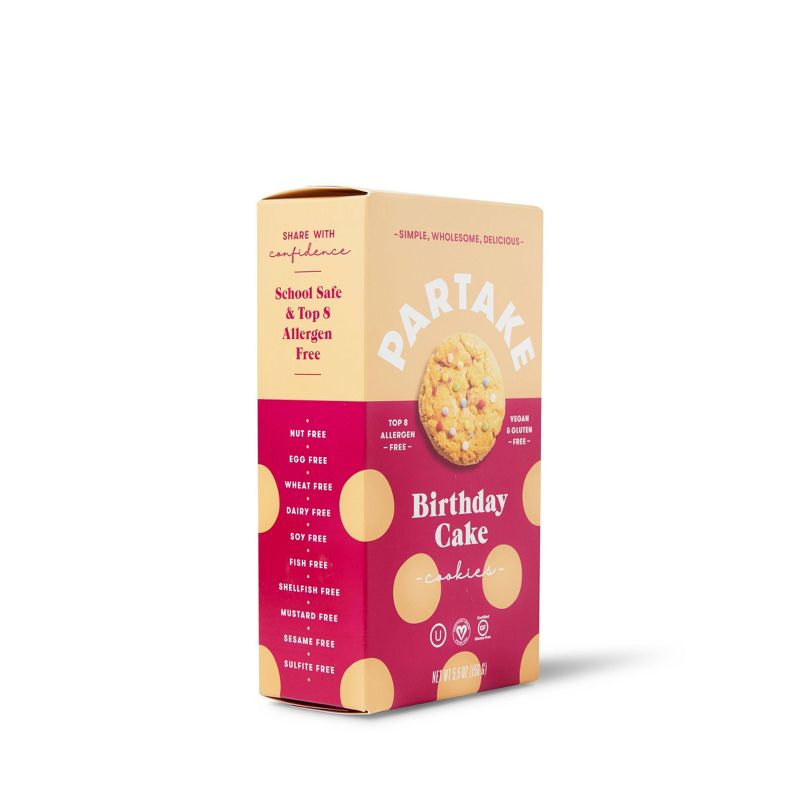 Partake Gluten Free Vegan Birthday Cake Cookies - 5.5oz