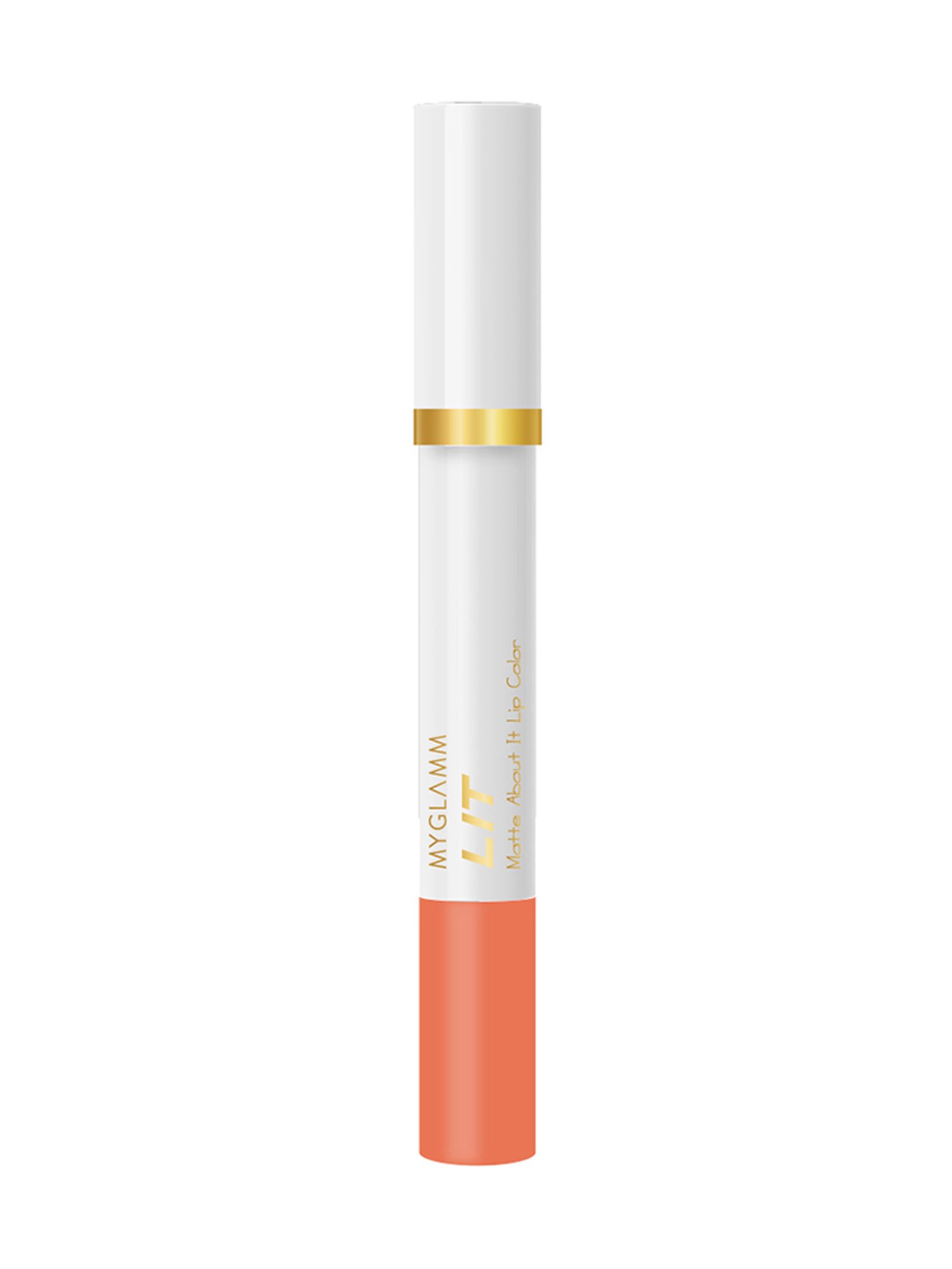 MyGlamm LIT Matte About It Lip Color Peach Fusion - 2.8 gm