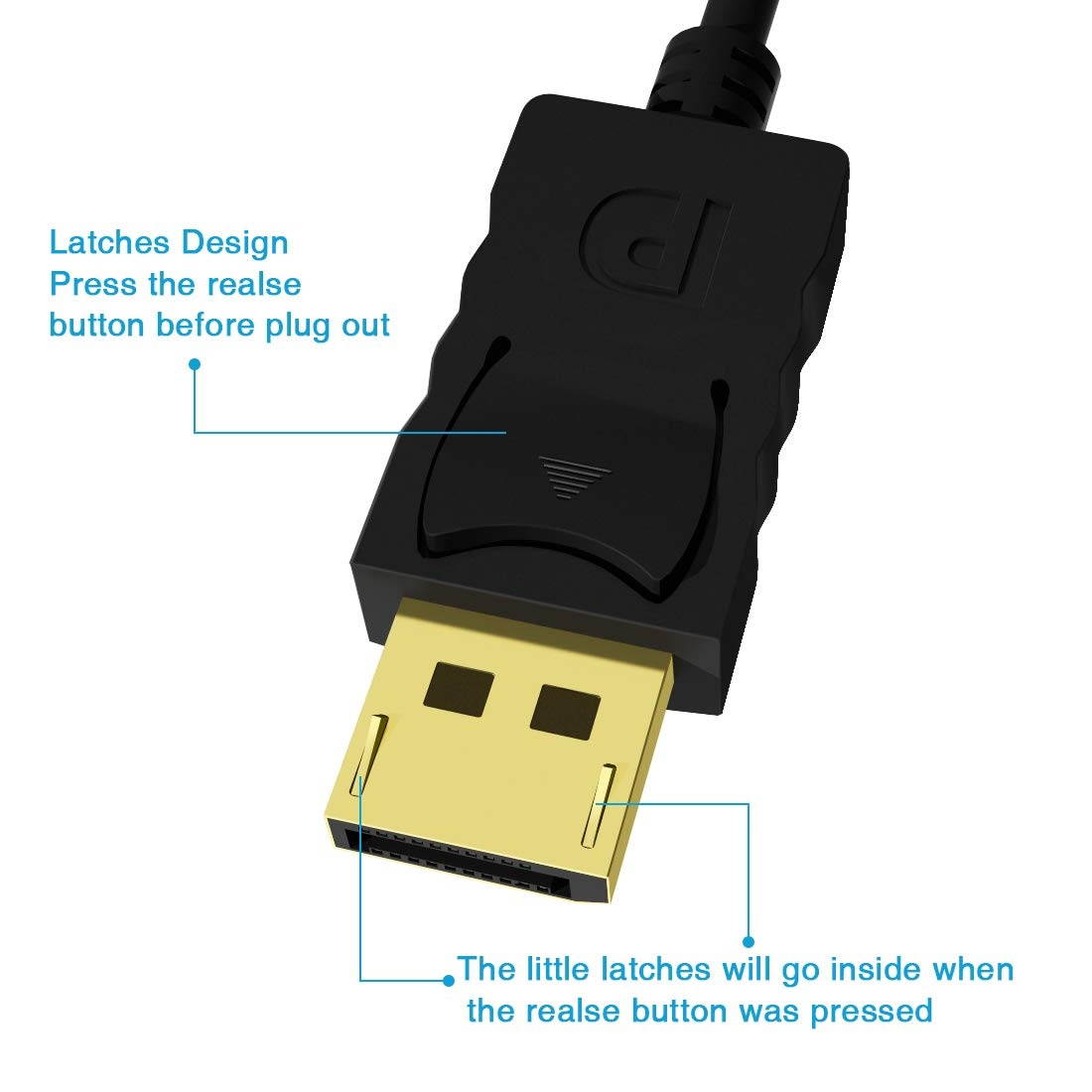 DisplayPort to VGA 3 Feet 2Pack DisplayPort to VGA Adapter FOBOIU DP to VGA Cable Connects DP Port from Desktop or Laptop to Monitor or Projector with VGA Port