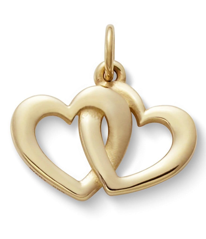 James Avery Jewelry 14K Gold Linked Hearts Charm