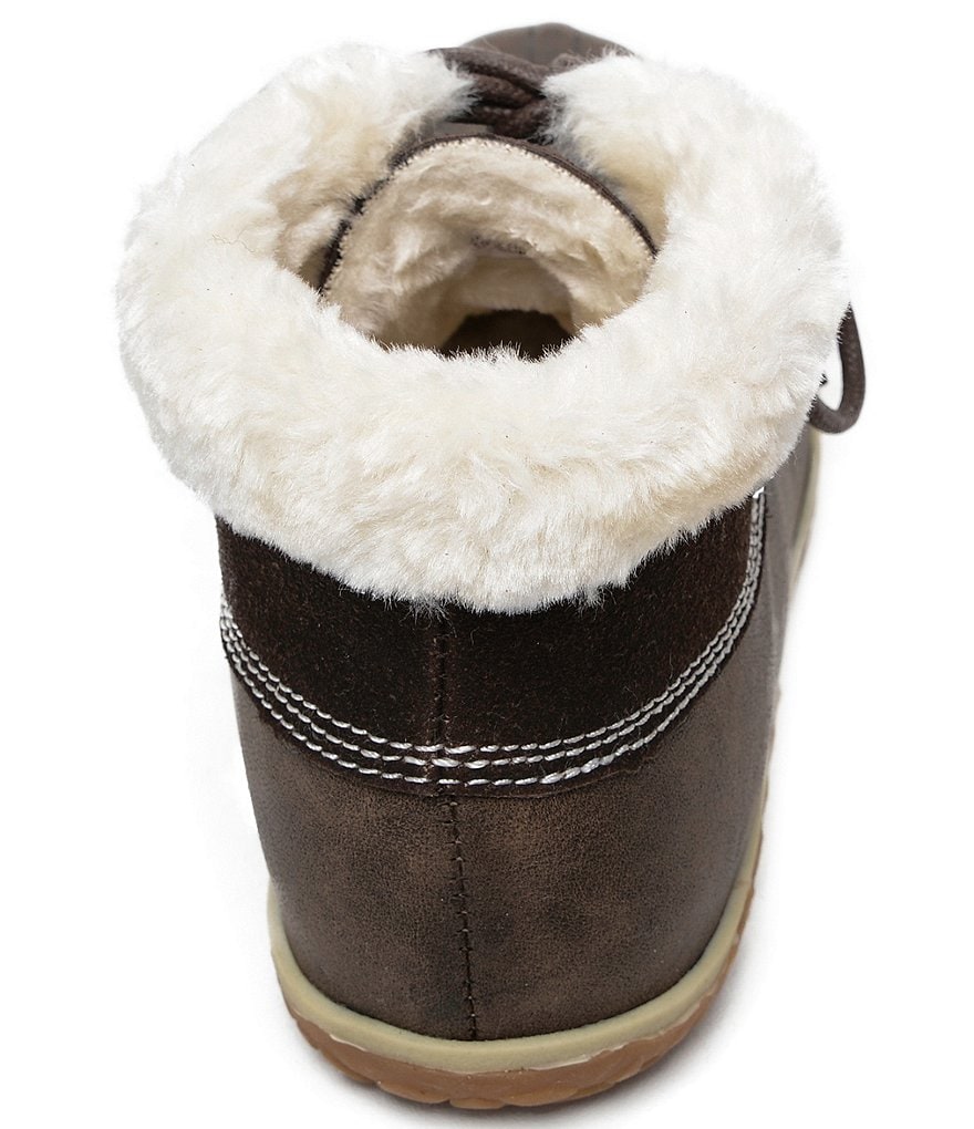 Minnetonka Women's Tega Water-Resistant Faux Fur Trim Ankle Booties