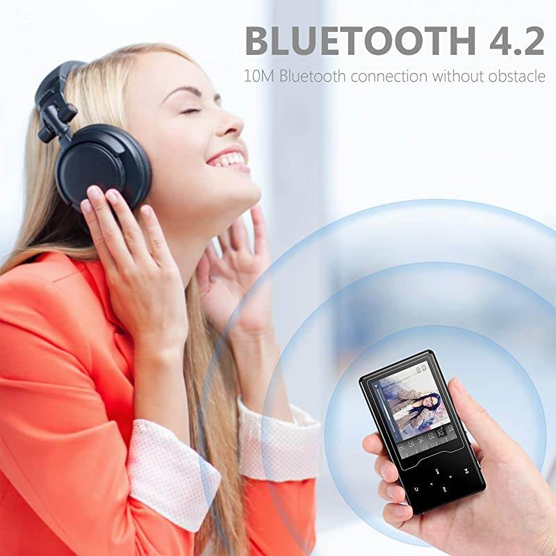 Player 16GB MP4 Player with Bluetooth 42 Portable HiFi Lossless Sound 24 Large Screen Music Player with FM Radio Voice Recorder Video Player Support up to 128GB