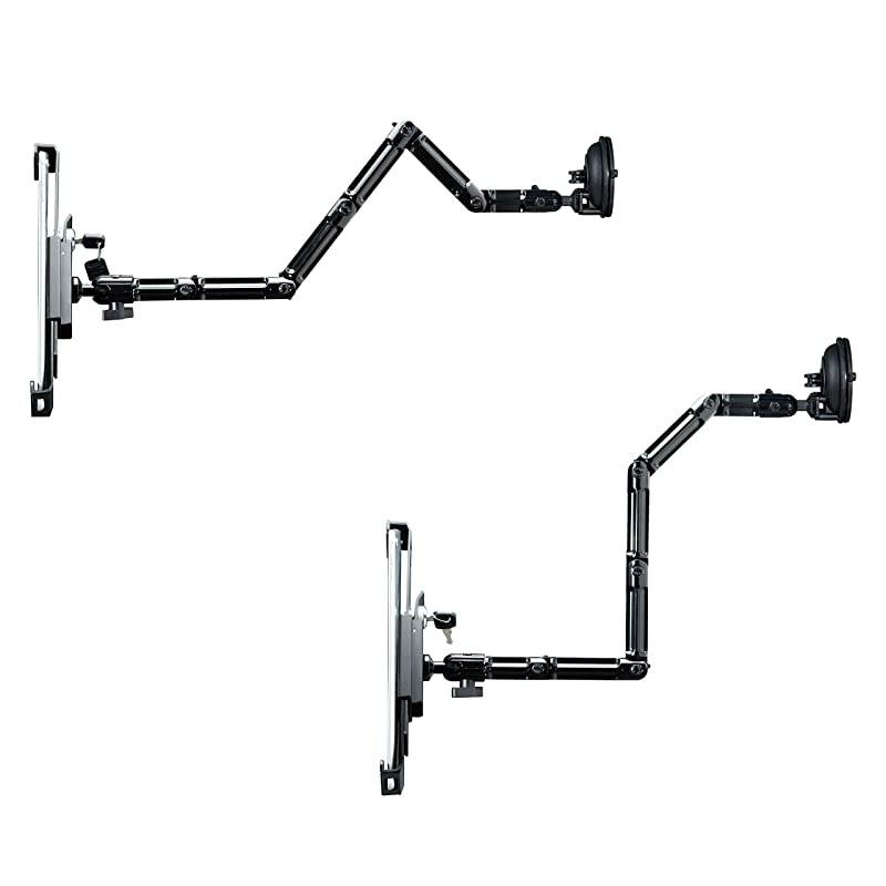 Custom Flex Security Suction Mount for 7-14" Tablets/iPad 10.2-Inch (7th Gen.), iPad Air 3, iPad Mini 5, 12.9-Inch iPad Pro, 11-Inch iPad Pro, iPad Gen 6 & More, Black (PAD-CFSMS)