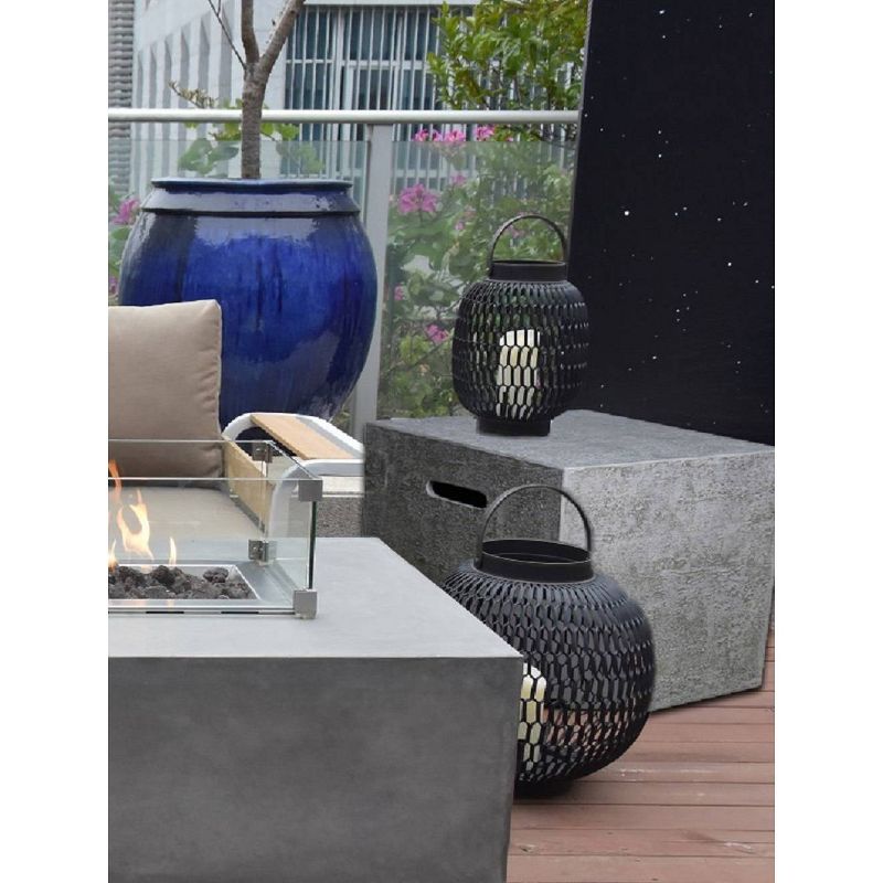 Outdoor Propane Hideaway Firepit Accessories Side Table - Elementi