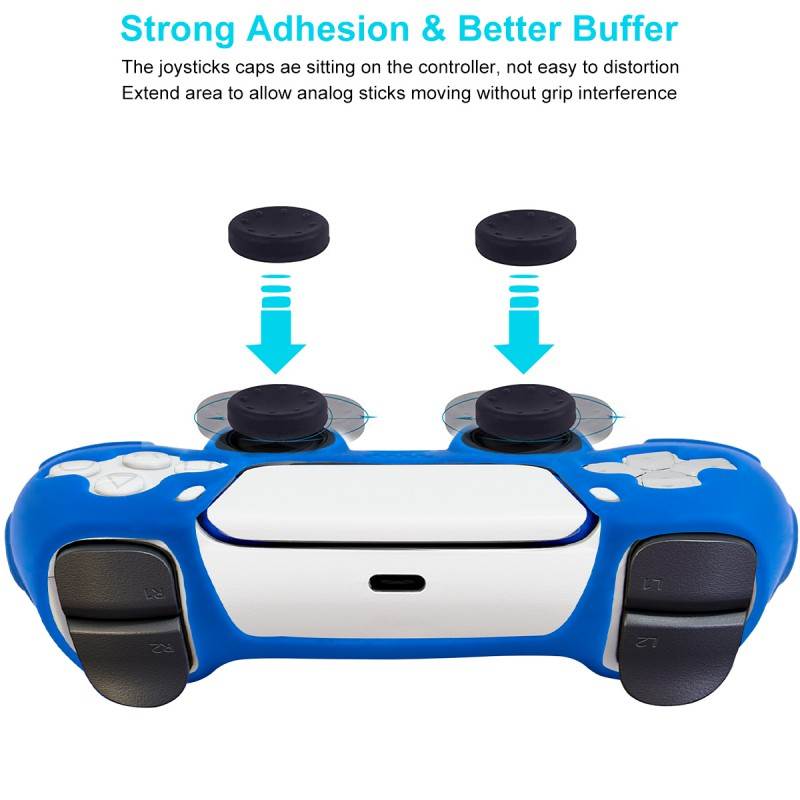 For PS5 Gamepad Silicone Protective Cover For SONY Playstation 5 Wireless Controller Protection Case With Non-slip Particles