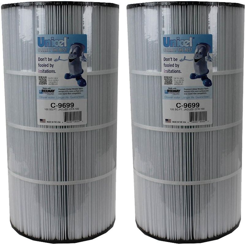 2) NEW Unicel C-9699 Jacuzzi Spa Replacement 100 Sq Ft Filter Cartridges FC-1490