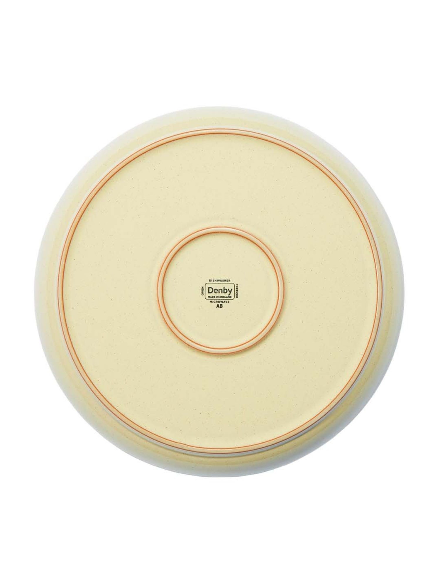 DENBY Heritage Veranda Light Yellow Stoneware Dinner Plate - Set of 1