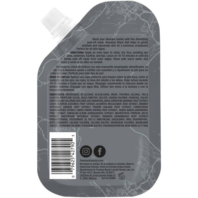 Freeman Exotic Blend Hawaiian Black Salt Peel-Off Mask - 1.18 fl oz