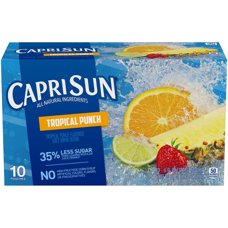 Capri Sun Tropical Punch - 10pk/6 fl oz Pouches