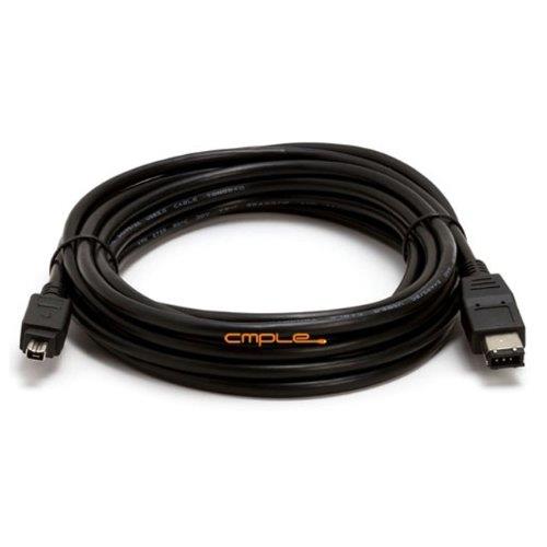 IEEE-1394 FireWire iLink DV Cable 6P-4P M/M -15ft (BLACK)