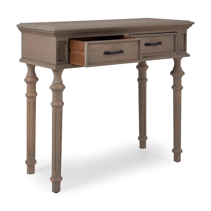 Cassatt 2 Drawer Console Table Gray - Finch