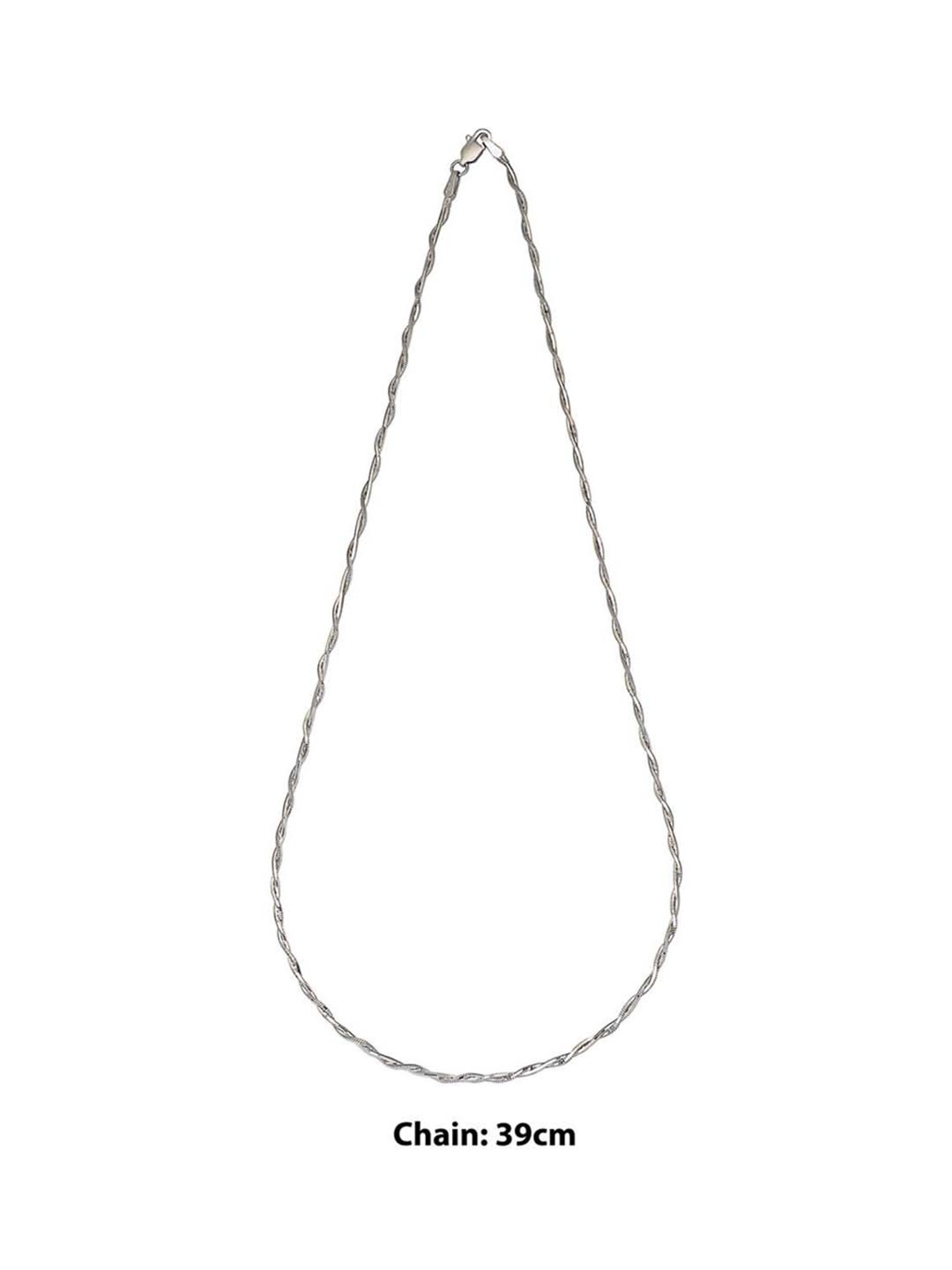 Silberry 92.5 Sterling Silver Twisted Chain for Women