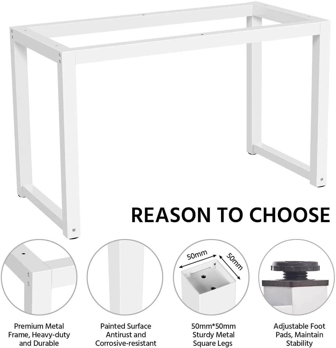 Lifetech Computer Desk 43.3" Modern Study Writing Desk for Home Office Simple Small Desk for Small Spaces, Black