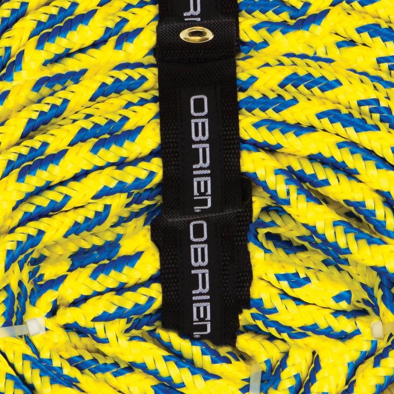 OBrien 60 Foot Long 2375 Pound 2 Person Floating Tube Tow Rope, Blue & Yellow