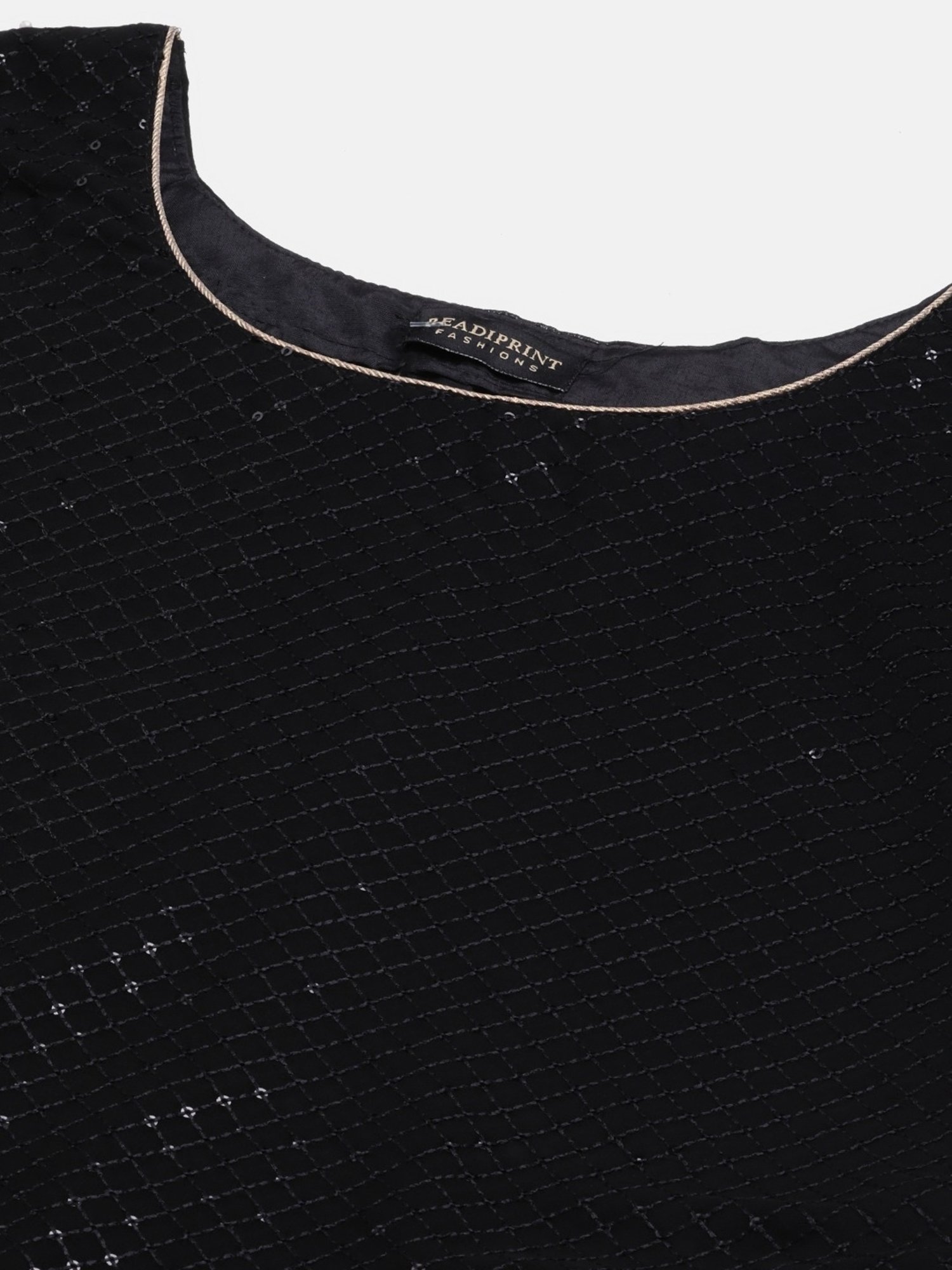READIPRINT FASHIONS Black Embellished Unstitched Dress Material