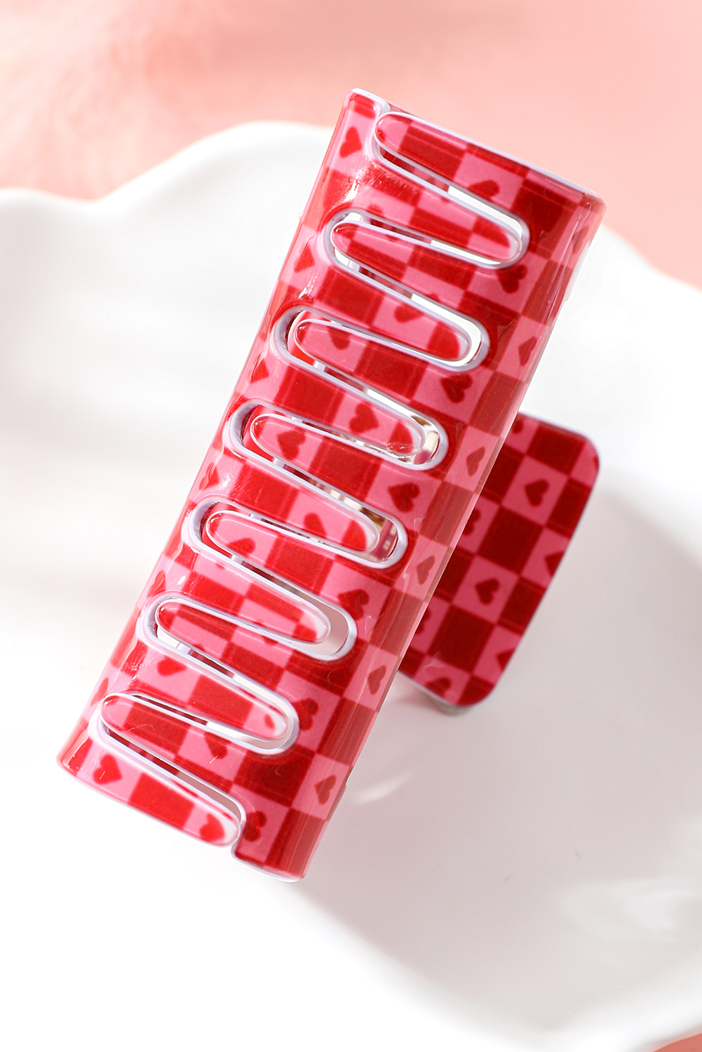 Rosy Flower Hair Claw Clip