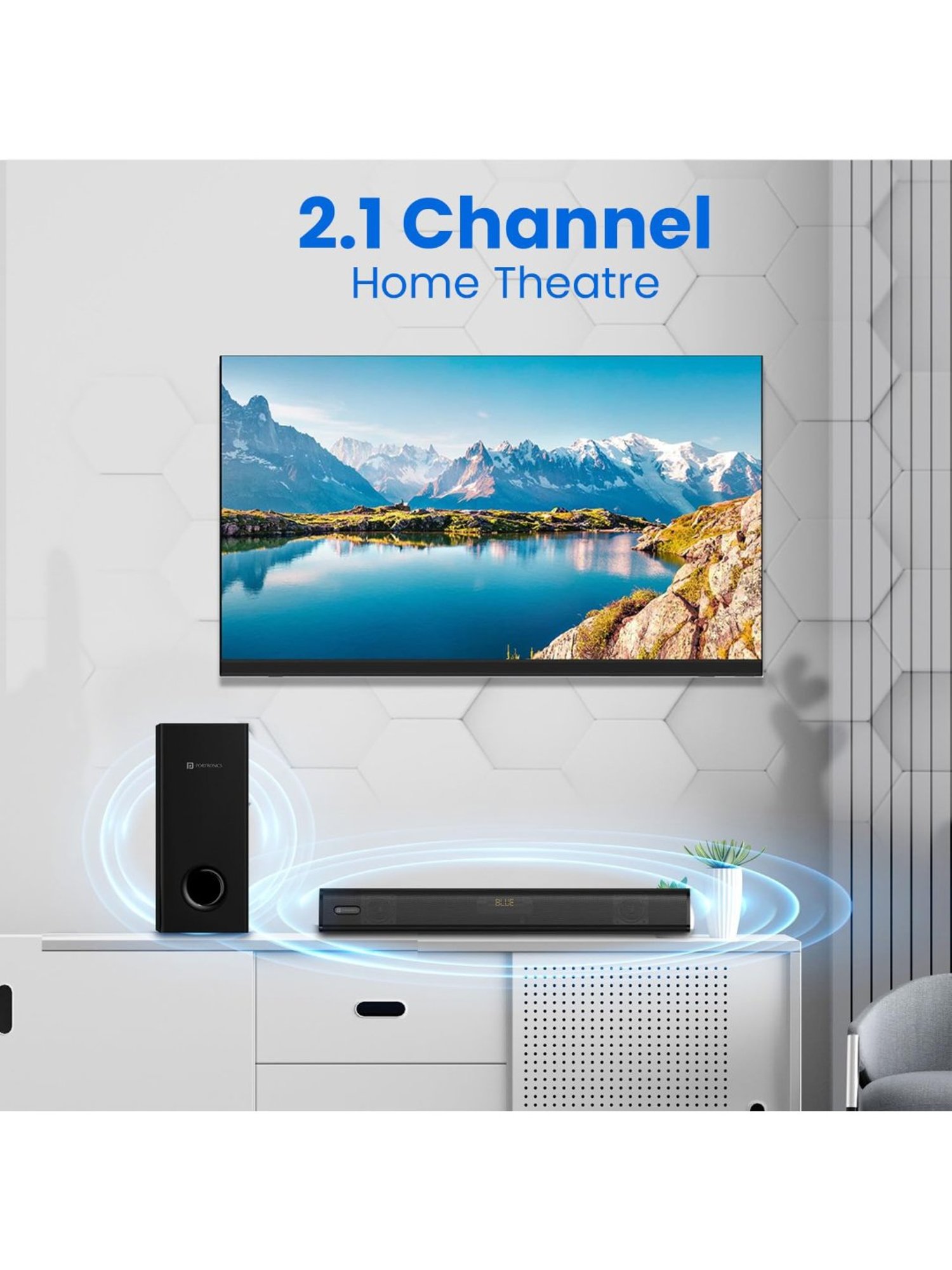 JBL Bar 2.1 Deep Bass Soundbar with Wireless Subwoofer (Black)