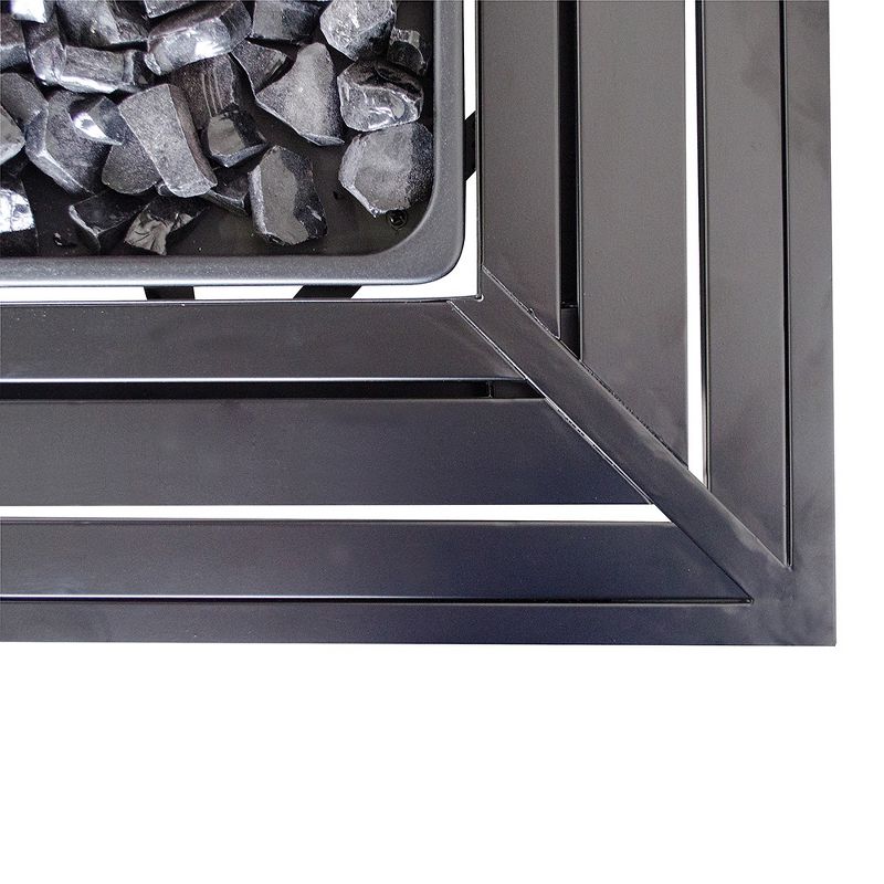 Endless Summer 30 inch Propane Gas Outdoor Fire Pit Table with Black Fire Glass