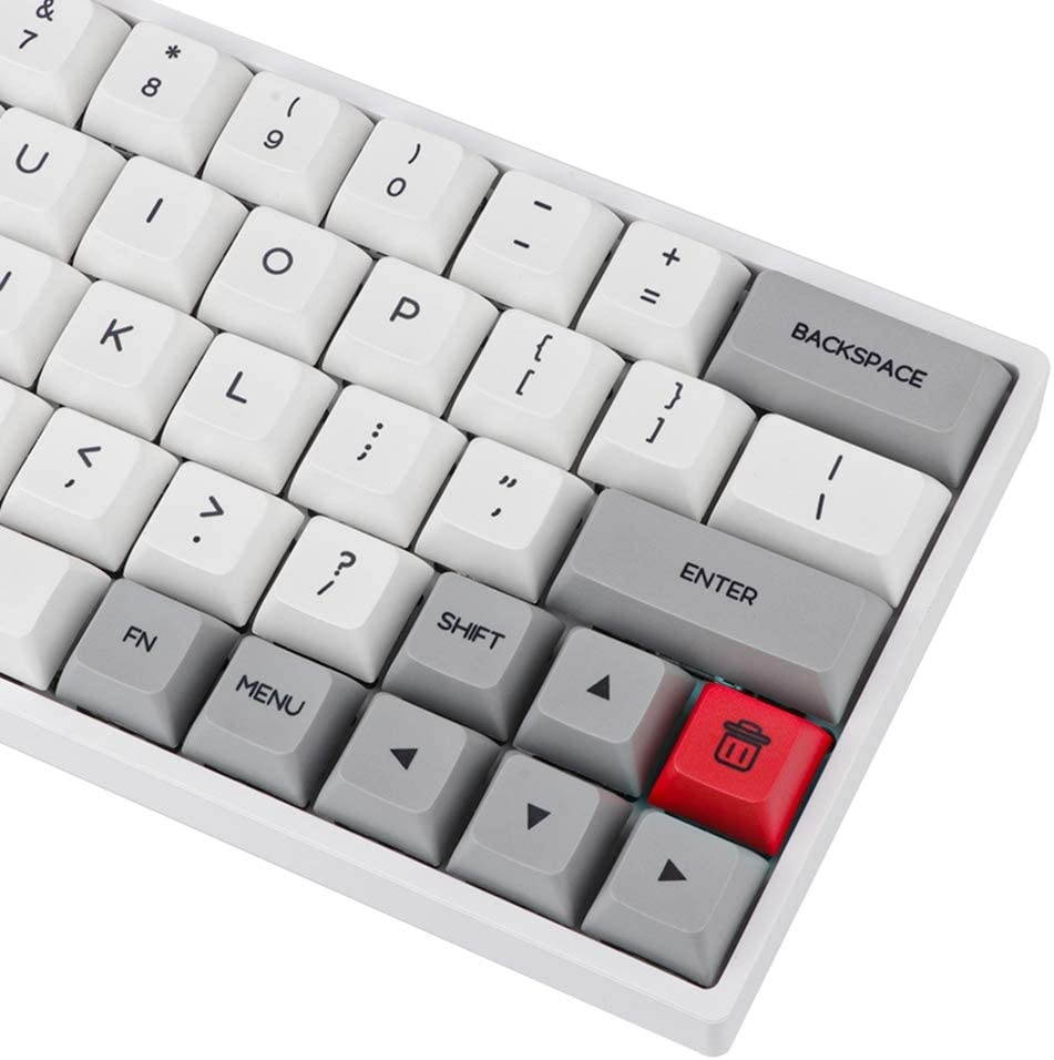 EPOMAKER GK64XS 60% RGB Hot Swappable Bluetooth Mechanical Keyboard with Split Spacebar, 1900mAh Battery, Fully Programmable for Gamers (Gateron Blue Switch, Grey White)