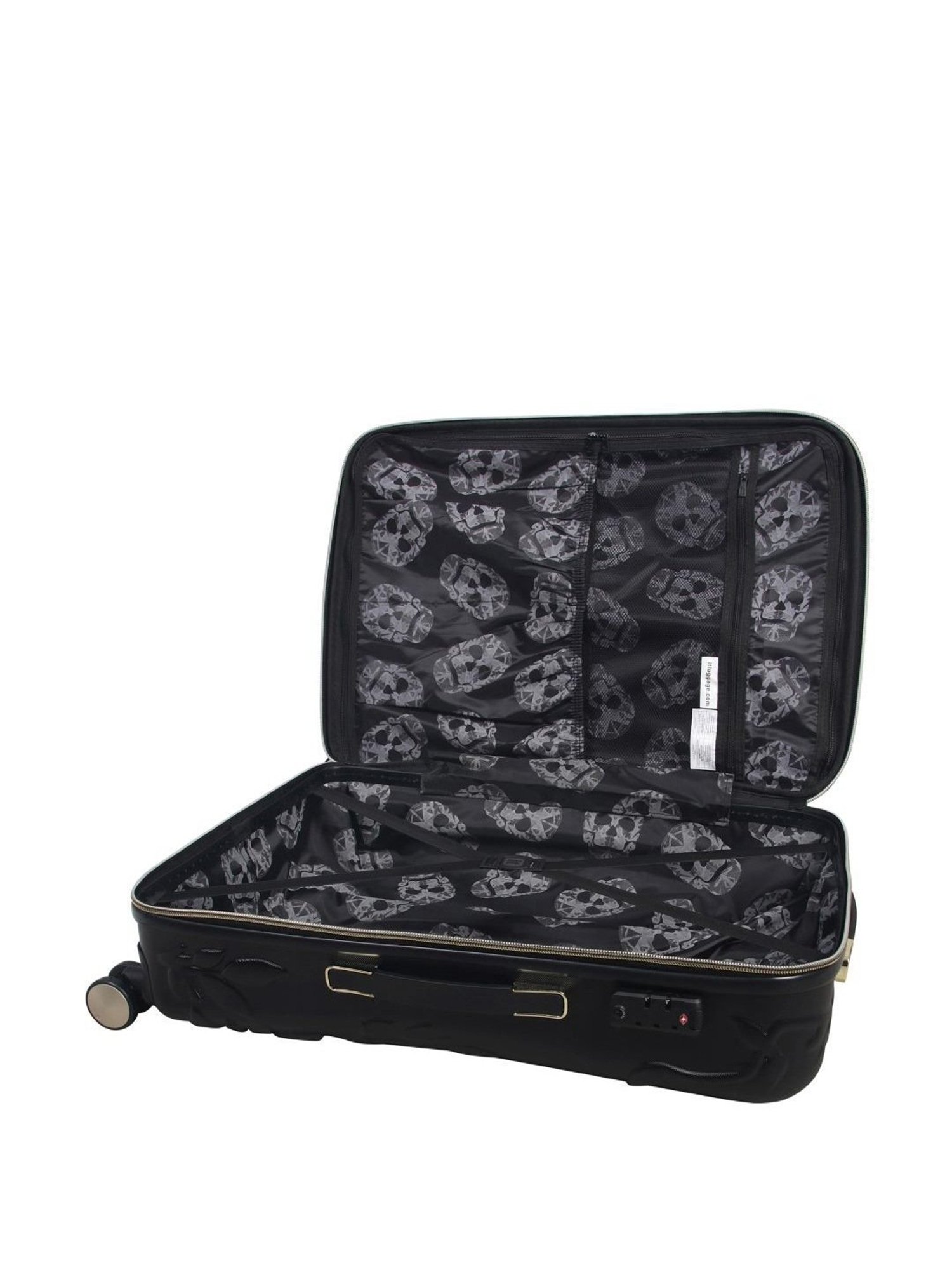 it luggage Skull Black Cabin -20 inches Expandable Hardsided Trolley Bag with TSA Lock