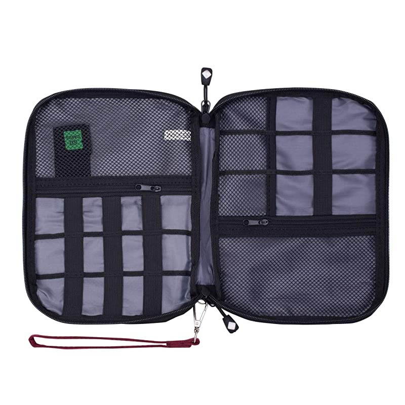 Cable Organizer Bag Waterproof Portable Electronic Organizer for USB Cable Cord Phone Charger Headset Wire SD Card,5pcs Cable Ties