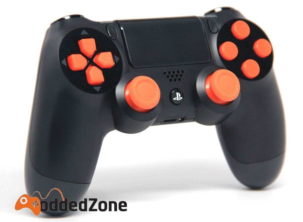 Black/Orange Ps4 Rapid Fire Custom Modded Controller