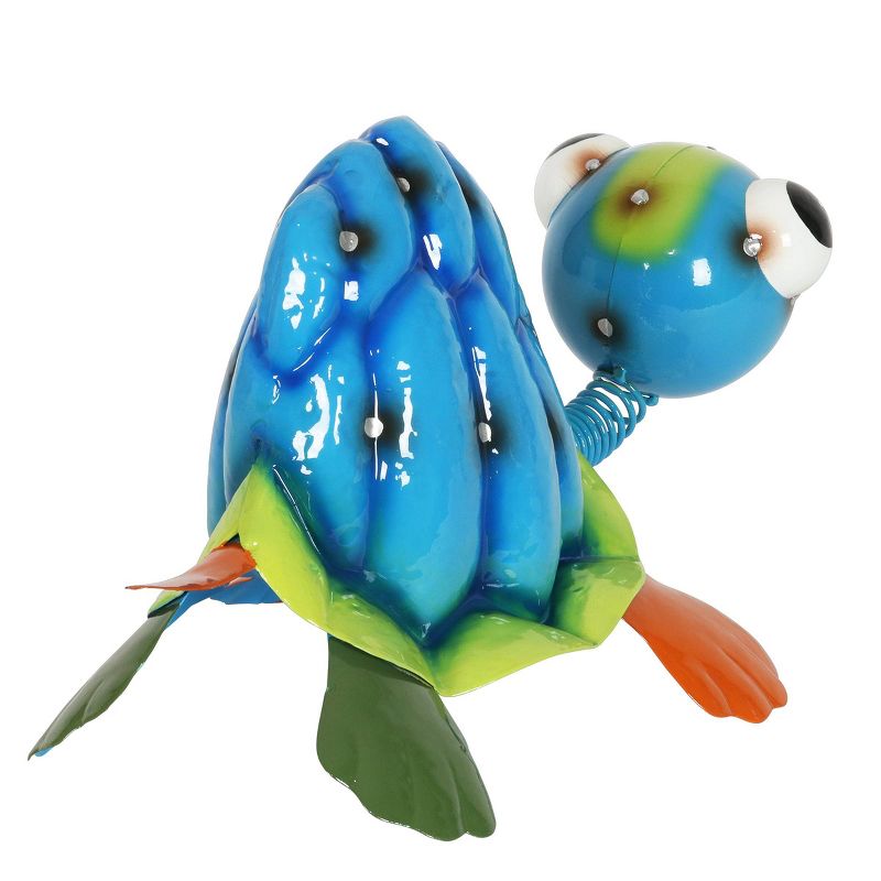 7.8" Resin Metal Painted Turtle Statue - Exhart