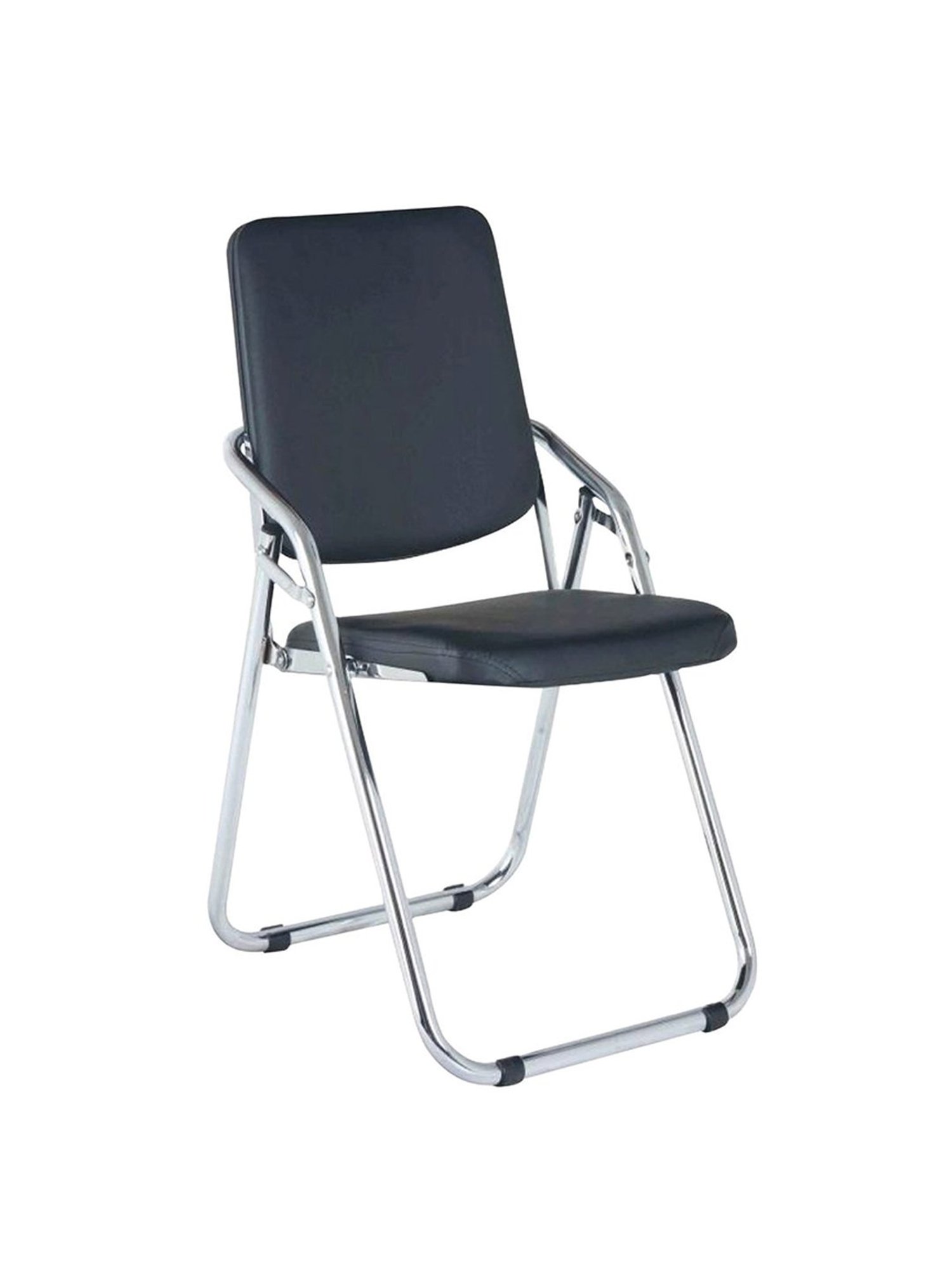 Nilkamal Hardy Black Fabric Upholstered Folding Visitor Chair