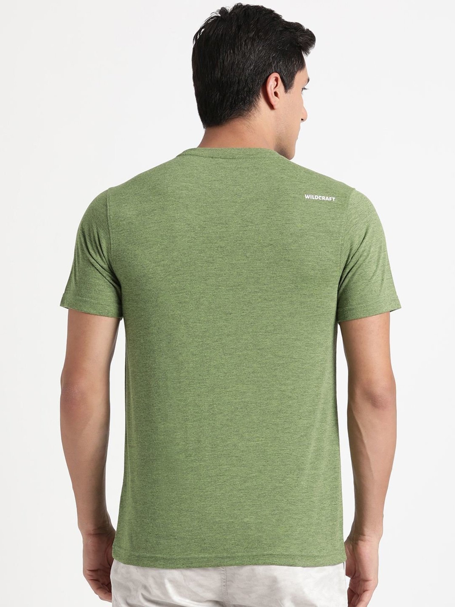 Wildcraft Green  Regular Fit Printed Sports T-Shirt
