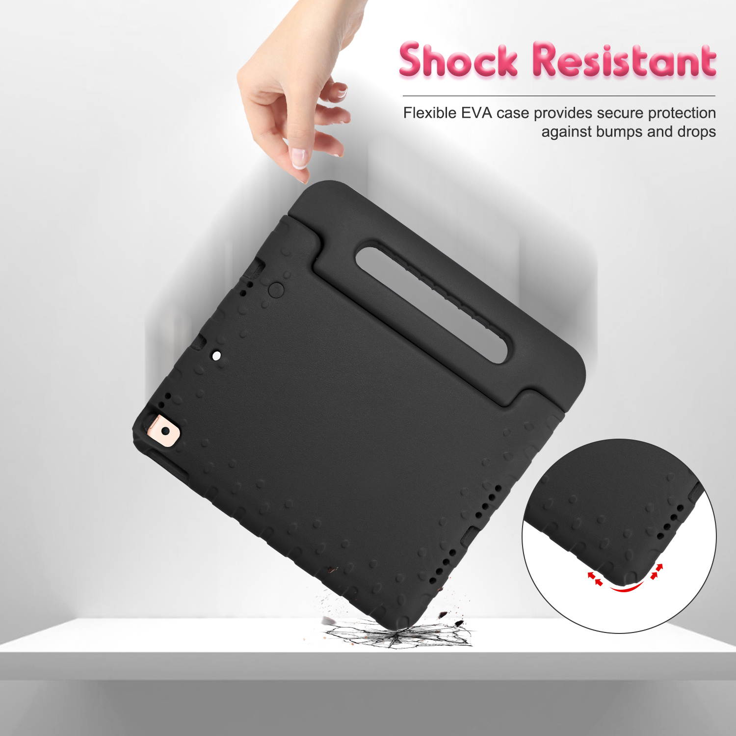 Donwell For iPad Air 4 10.9 inch 2020/iPad Pro 11 inch 2018 Stand Case Cover Kids Folding Handle Shockproof Foam Lightweight Flexible kickstand ,Full Body Rugged Boys Girls EVA Cover