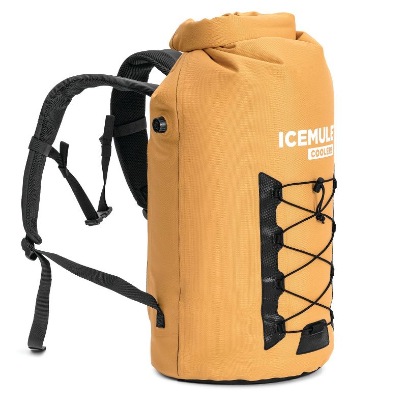 IceMule 1015-TB Pro XLarge Collapsible Portable Soft Sided Roll Top 33 Liter 24 Can Lightweight Insulated Waterproof Leak Proof Backpack Cooler Bag