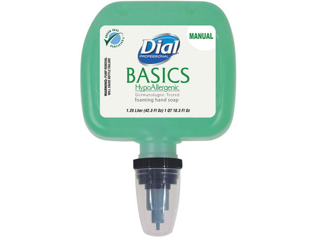Dial 1700005052 Basics Foaming Hand Wash, Honeysuckle, 1.25L, Cassette Refill, 3 / Carton