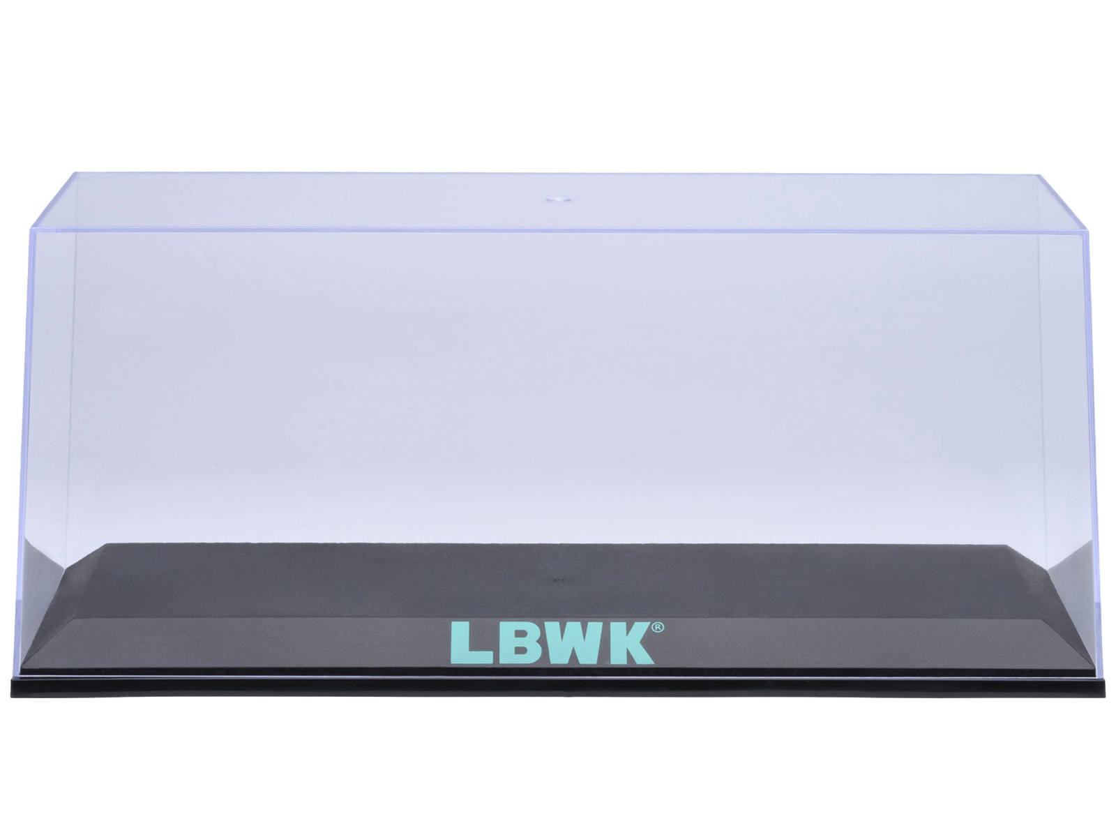 Collectible Display Show Case with Black Plastic Base and Green "LBWK" Logo for 1/18-1/24 Scale Model Cars by Autoart