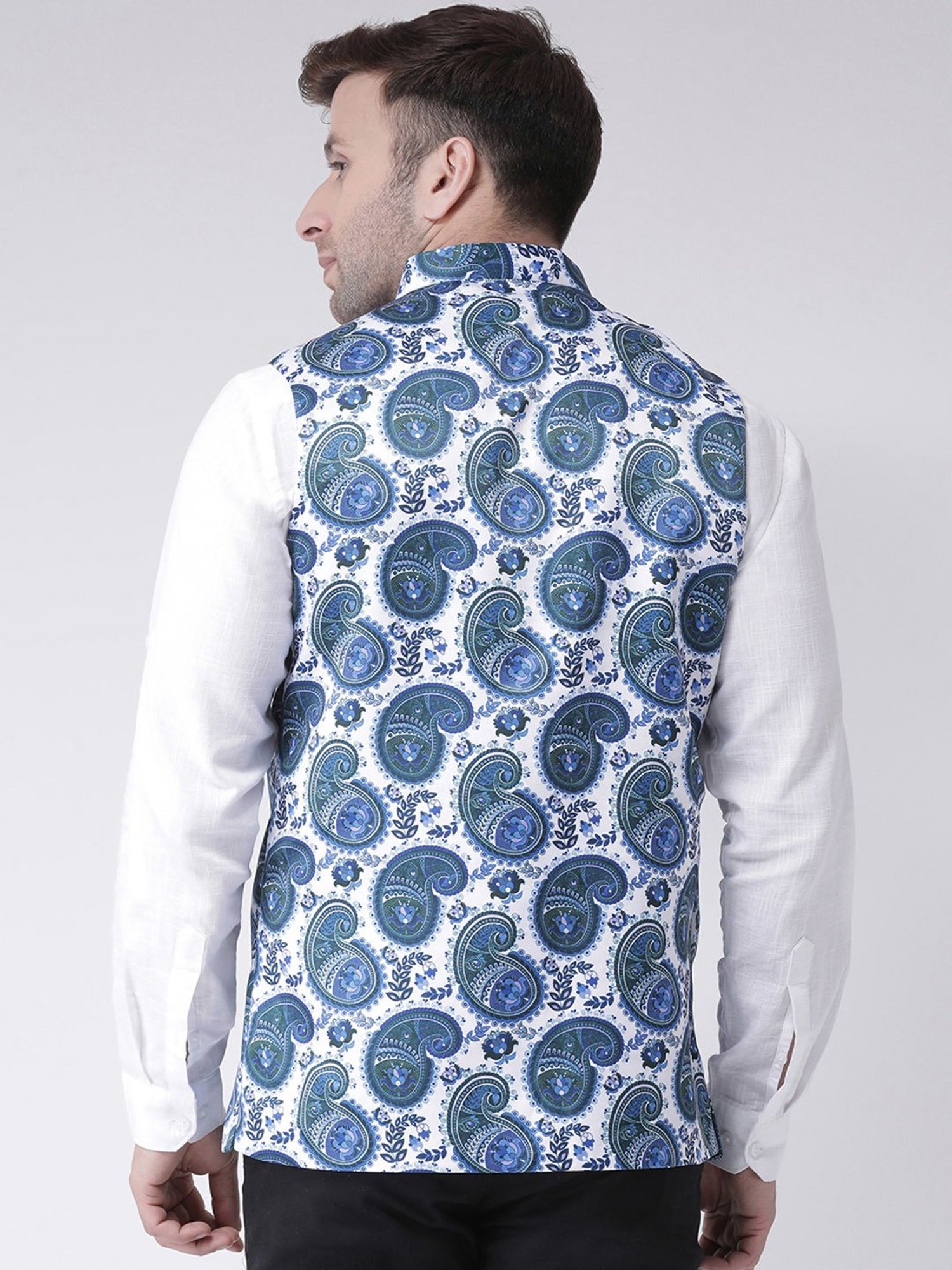 Hangup Plus Multicolor Regular Fit Printed Nehru Jacket