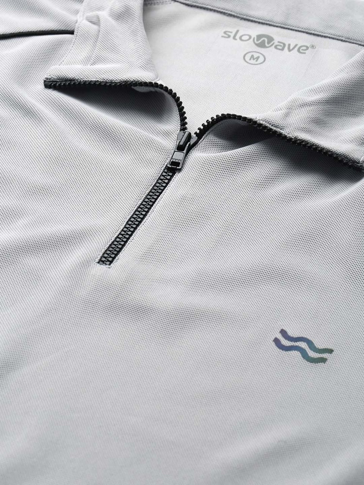 Slowave Grey Slim Fit Sports T-Shirt