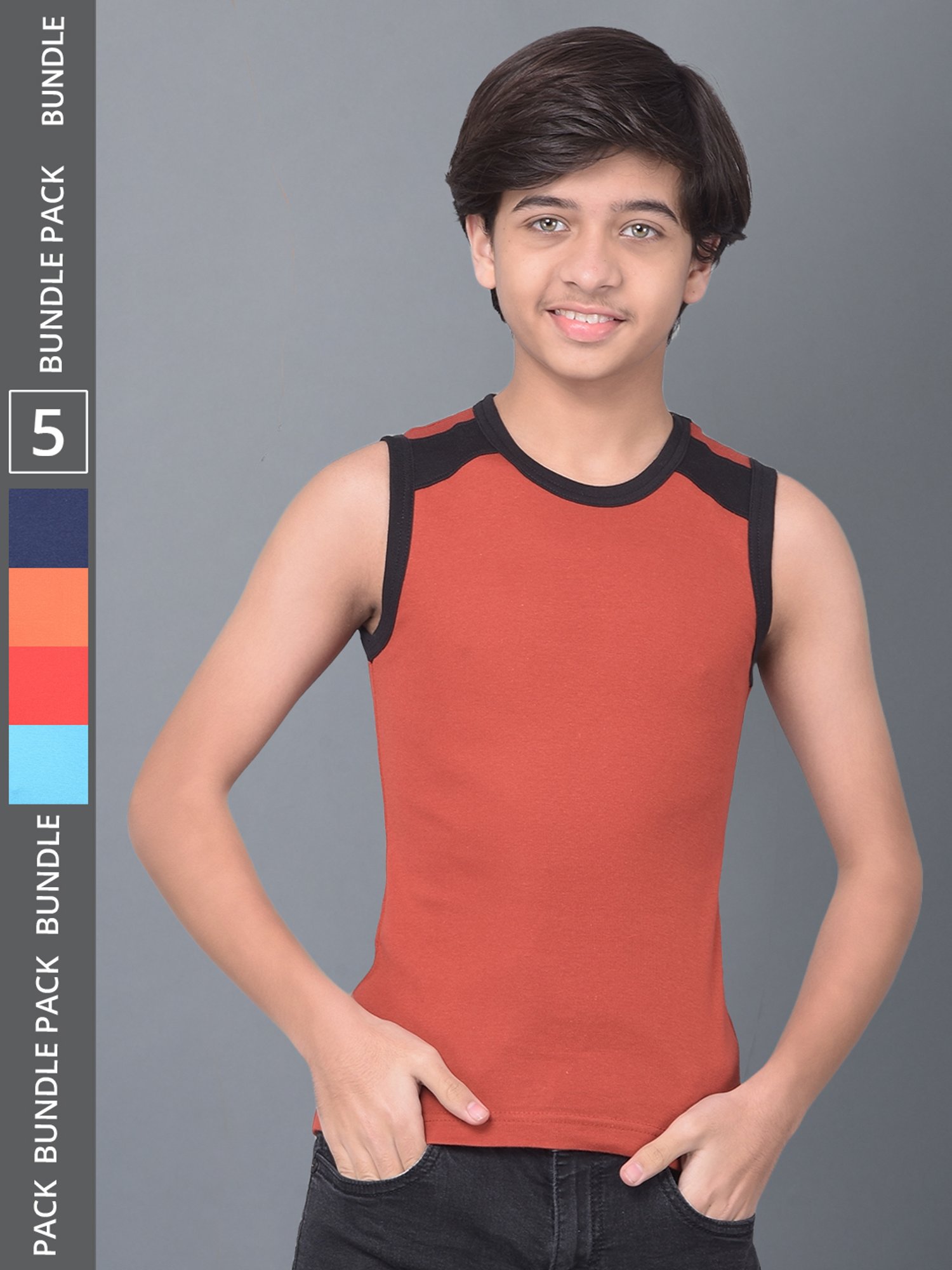 Dyca Boys Assorted Printed Vest (Pack Of 4)