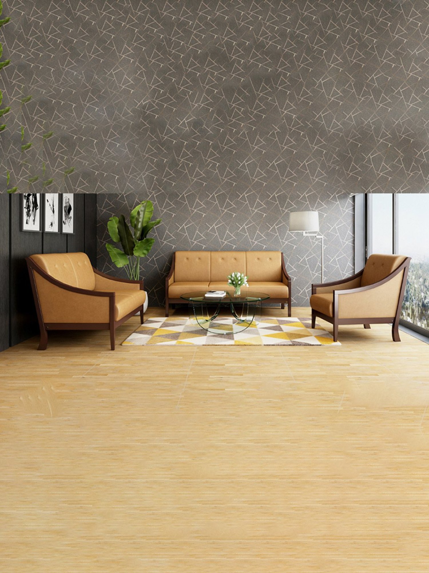 Durian Jesse Camel Brown Premium Leatherette 1 Seater Sofa